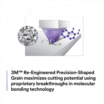 3M Cubitron 3 Depressed Center Grinding Wheel, 90010, 36+, T27, 9 in x 1/4 in x 7/8 in, Pack of 10, ANSI, Precision Shaped Grain, Beveling, Weld Grinding, Heavy Deburring, Slag Removal