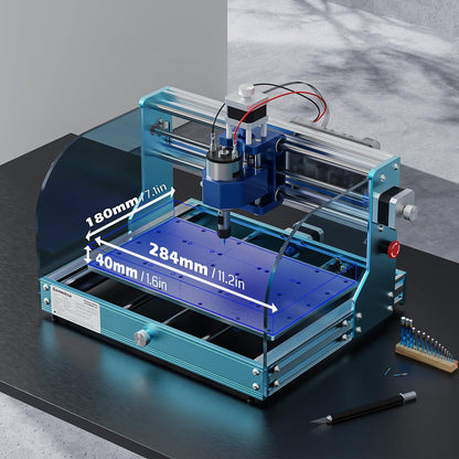 Genmitsu 3018-PROVer V2 CNC Milling Machine, Desktop CNC for Beginner + 2PCS T-Track Mini Hold Down Clamp Kit