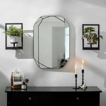 Walasis Black Candle Sconces Wall Decor: Set of 2 Wall Candle Holder with Hurricane for Living Room Hallway - Wall Mounted Minimalism Decorations Metal Morden Style Frame for Home