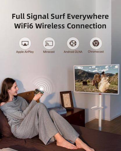 KTC MEGAPAD 32" 4K UHD Smart Portable TV, Google EDLA Certified, Touch Screen Portable Monitor, 8G RAM+128G Storage, 9500mAh Battery, Dual 6W Speakers, Full Swivel Rotation, Remote Control, A32Q7 Pro