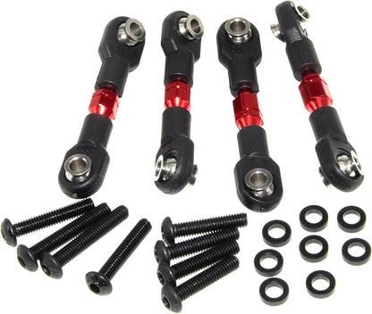 Pull Rod Linkage Compatible with 1/10 Traxxas 4-Tec Upgrade Drift Ford Mustang Replace Rc Car Aluminum Alloy Part Replace(Red)