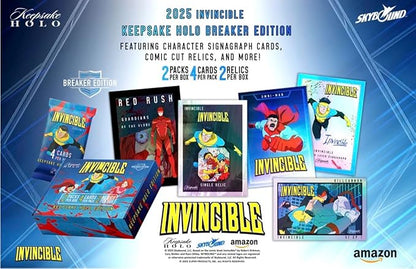 2025 Invincible Season 1 Keepsake Holo Breaker Box Breakers Edition 2 Packs Per Box Holo Mirror Cards Relics Case-Based Inserts 600-Card Checklist
