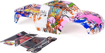SummitLink Custom Body Compatible for 1/10 Scale RC Car or Truck (Truck not Included) (Graffiti Pink Pig)