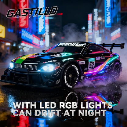 1/16 Scale RC Drift Car for Kids 4WD Remote Control Race Car 20KM/H 2.4Ghz with LED for Boys Age 6 7 8-12 13 14 Year Old Birthday Gifts for Kids