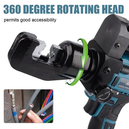JIGONGSUN Electric Hydraulic Crimping Tool, 8-Ton Hydraulic Battery Cable Crimper Kit with 9 Dies for 12AWG-2/0AWG, for Crimping Lugs