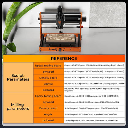 CNC Router Machine, ACMER Ascarva 3 S 500W CNC Milling Machine, Working Area 11.81” x 7.09” x 3.07” for Wood Plastic Metal Acrylic MDF Nylon Carving Cutting