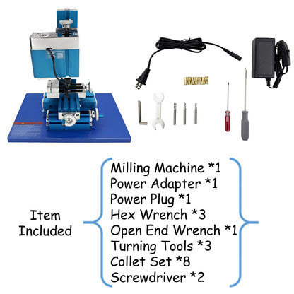 INTBUYING AC100V-240V Mini Meta Milling Machine 36W Small and Micro Drilling and Milling Machine for DIY and School