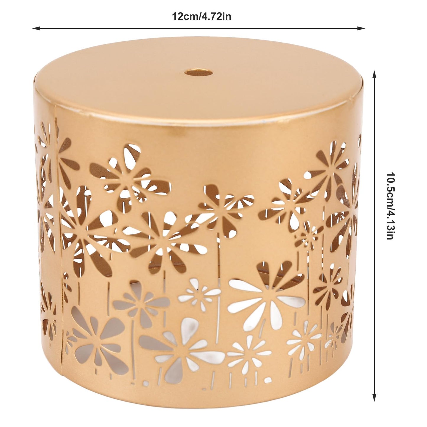 Iron Lantern Candle Holder, Metal Candle Holder Round Hollow Out Decorative Candle Cage, for Table Centerpiece, Fireplace, Home Decor, Wedding, Party