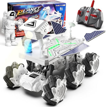 Mars Rover Remote Control Car for Boys 4-7 Space Explorers Toys RC Cars for Boys Age 8-12 Moon Rover with 2.4Ghz Remote Control Astronaut Model 6 Laterally Movable Wheels Rechargeable