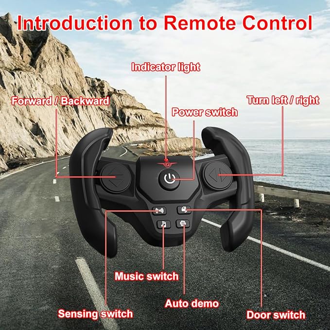 2.4G RC Cars for Kids 1:14 Remote Control Jeep Toy with LED Lights Gesture Sensing Open Doors Racing SUV Truck Off-Road All Terrain Crawler Vehicle Toy Birthday for Boys