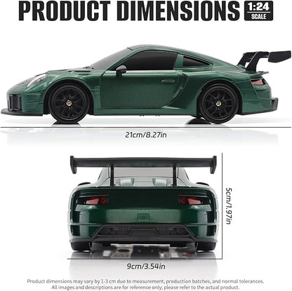 RC Drift Car 1:24 4WD Remote Control Cars Vehicle with LED Light2.4GHz 20KM/H High Speed RC Cars with Two Batteries &amp Drifting Tires Racing Sport Toy for Adults Boys Girls Kids