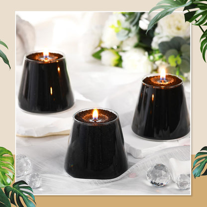 Nuanchu 3.3 lb Candle Sand DIY Pearled Candle Making Kit Included 20 Pcs Wicks and Refillable Beaded Wax Sand Beaded Wax Gift with Wicks Self Extinguish for Home Wedding Party (Black)