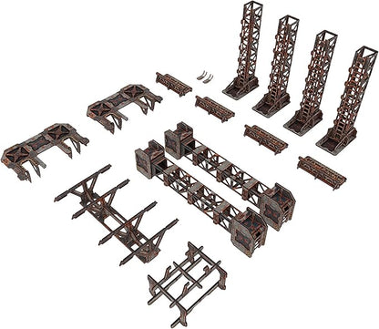 TinkerTurf Sci-Fi Terrain: MagLev Depot v2 Abandoned Theme Sturdy Affordable Great-Looking Full-Color Terrain Quick and Easy to Assemble Virtually Limitless Setups