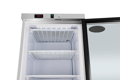 KoolMore 12 Cu. ft. Commercial Freezer with Glass Door in Stainless Steel - Manual Defrost (KM-FMD12SGD)