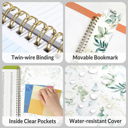 SUNEE Teacher Planner 2026-2027 Academic Year, Lite Lesson Planner Book with 7 Periods Jul 2026 - Jun 2027, 8.5"x11" Daily Weekly and Monthly Organizers, Plan Book with Pocket, Color Tabs, Full Leaf