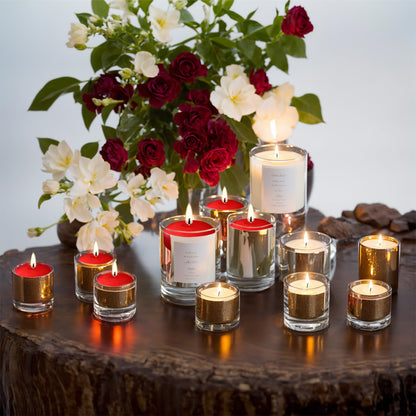 White Red Floating Candles 2 inch, 6 Pack Floating Candles 5-6 Hours Burning, Unscented Floating Candles for Centerpieces for Proposal Decorations, Romantic Night Set (6 Pack, red + White, 2 inch)