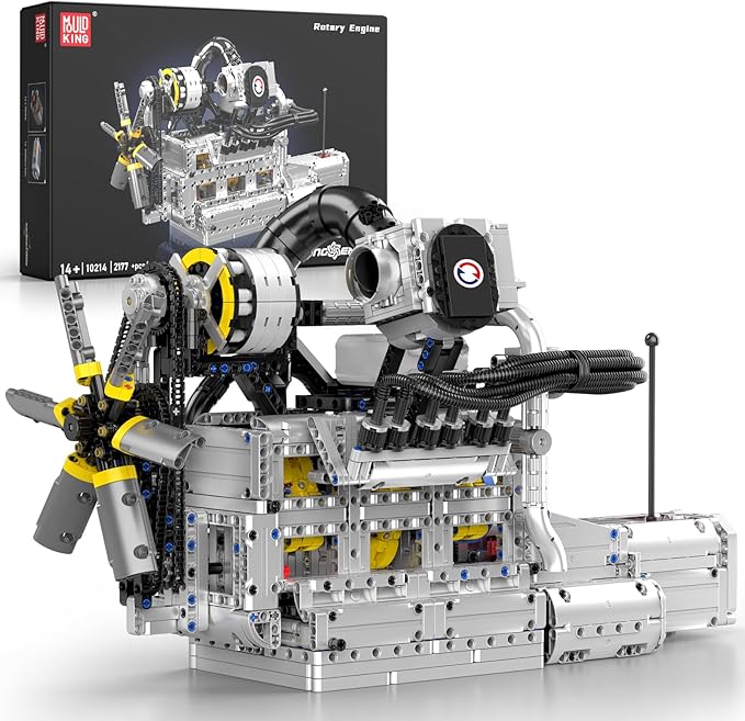 Mould King 10214 Engine Model kit That Runs Build Your Own Cars 4-Speed Transmission Engine That Works Engineering Kit for Display Collection STEM Kit Gift for Adults 14+ Teens/Adult (2177 Pcs)