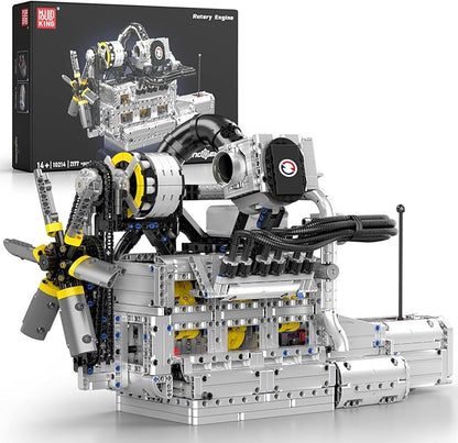 Mould King 10214 Engine Model kit That Runs Build Your Own Cars 4-Speed Transmission Engine That Works Engineering Kit for Display Collection STEM Kit Gift for Adults 14+ Teens/Adult (2177 Pcs)