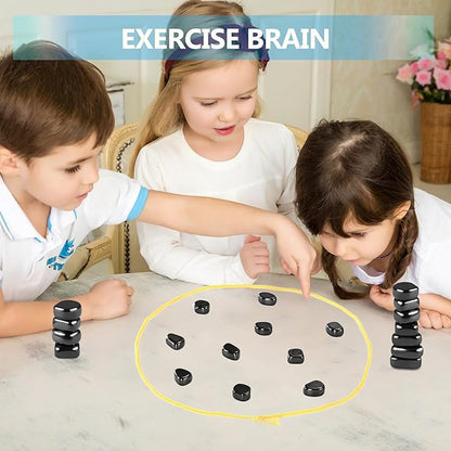 Magnet Game with 32 Stones Magnetic Chess Game with String for Family &amp Party &amp Travel &amp Camping Puzzle Strategy Games