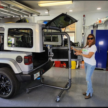 TOPLIFT PROS LIFTnGo Hard Top Removal and Storage System Compatible with Jeep Wrangeler 2 & 4 Door YJ, TJ,JK, JL & 4XE and Compatible with Ford Bronco 4 Door & 6 Gen+ Hard Top Jack Roll System
