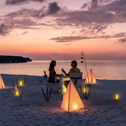 Hompavo 【Upgraded】 LED Flame Lights with Remote & Timer, 4-Mode Rechargeable Battery Operated Flameless Candles, Pillar Flickering Lantern for Living Room Bathroom Patio Wedding Christmas Home Decor