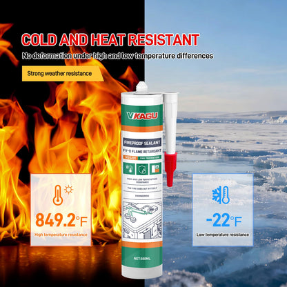 VGS201 High Temperature Sealant Caulk, White Color Fireplace Sealant Fireproof Caulk, 10.15 Fl Oz, 12 Pack Fast-Drying Formula, Suitable for Ovens, Stoves, and Chimneys