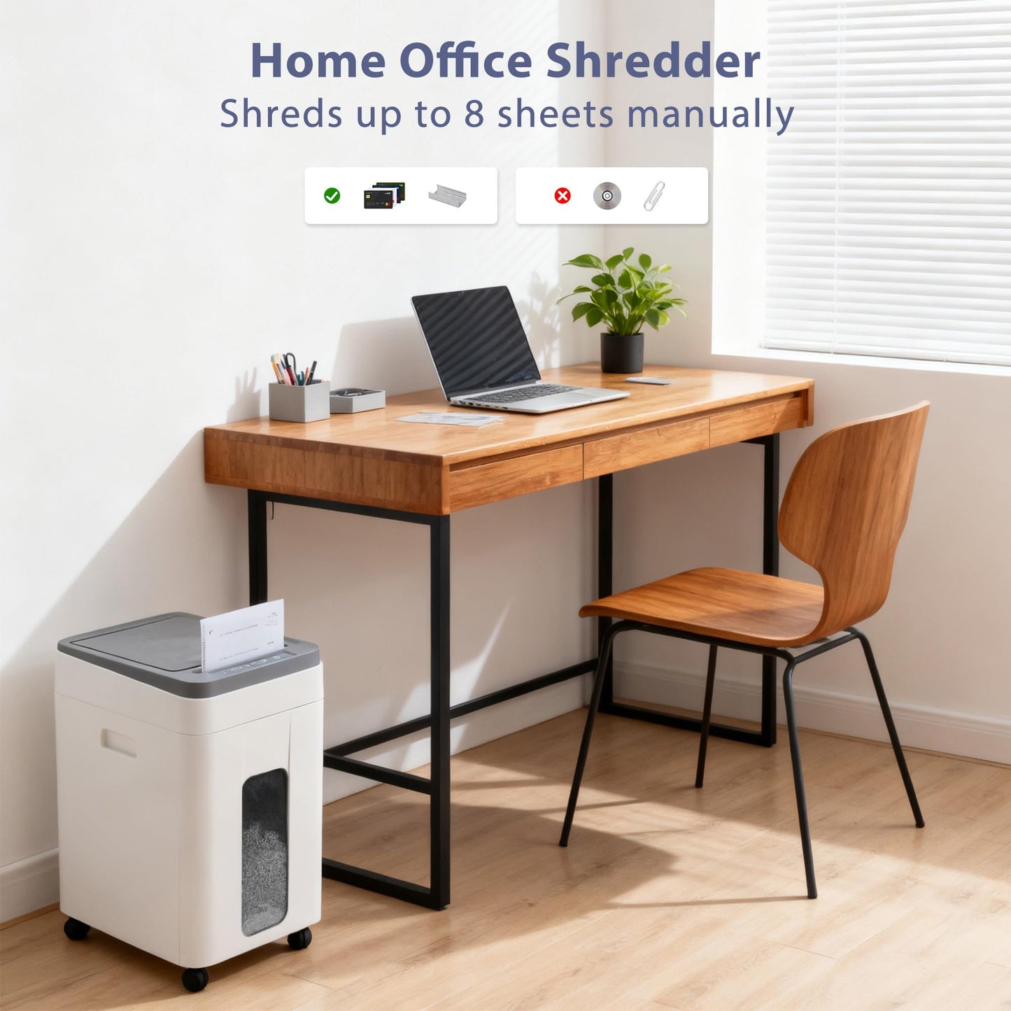 Trishintage Heavy Duty Paper Shredder: 400-Sheet Auto Feed P5 Micro-Cut Document Credit Card Shredding with Jam-Proof Design for Home Office Business School