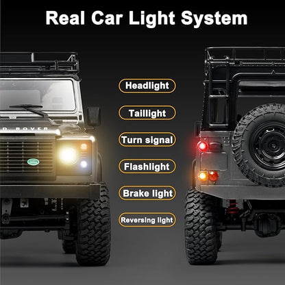Skymaker MN99S 1/12 Scale Remote Control Car 4x4 Land Rover RC Jeep RTR Rock Crawler with Two 1200mAh Batteries