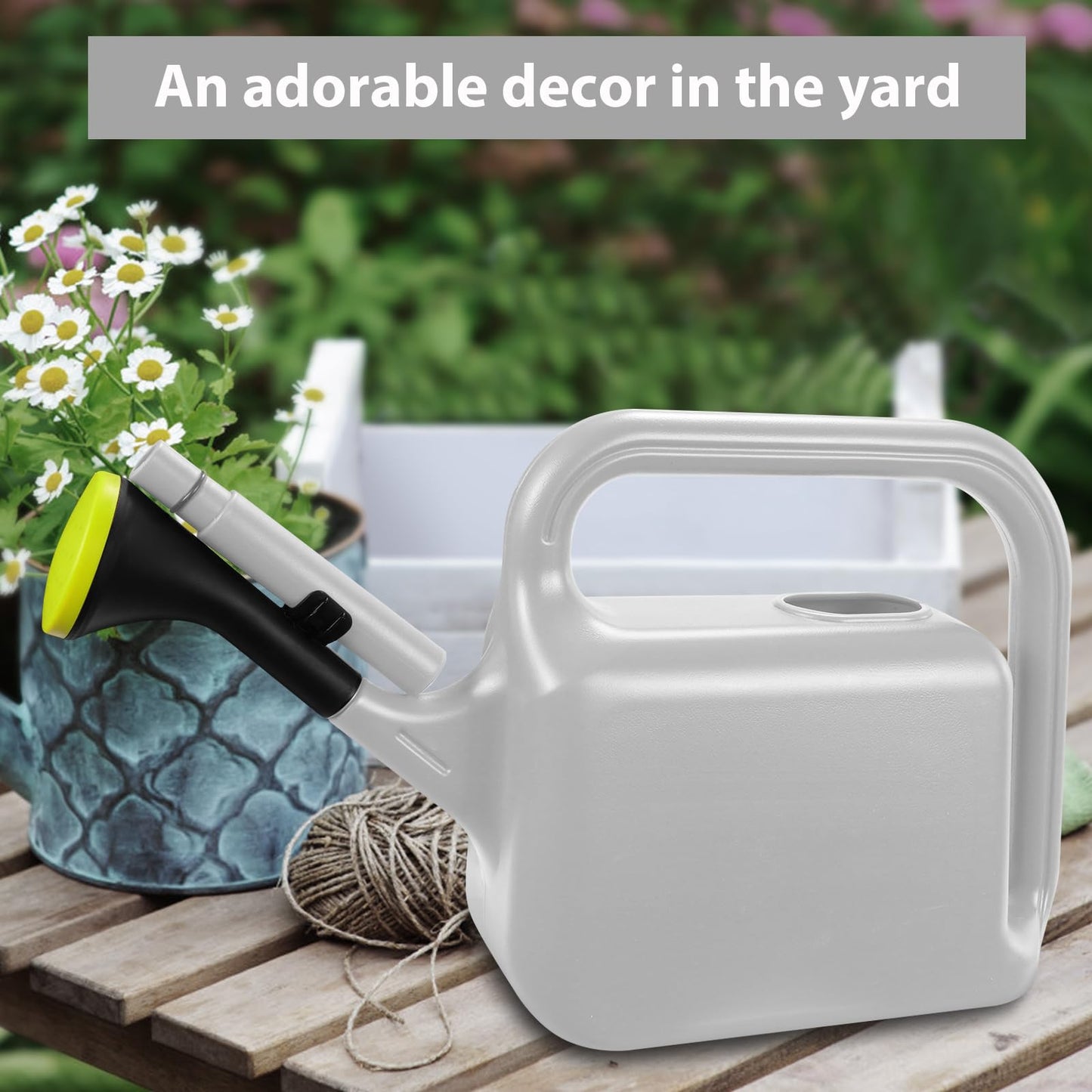 Outdoor Watering Can for Plants Indoor Watering Can for Houseplants 3/4 Gallon 3L (Grey)
