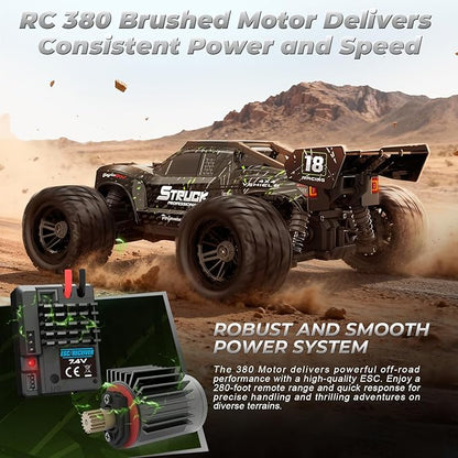 HAIBOXING 1:18 RC Car 18872 New Model RC Truck 4X4 Off-Road 2.4GHz Remote Control Truck 36km/h Speed Splash Waterproof Electronics Dual Li-Po Batteries Pre-installed and Spare in Box 35 Mins Runtime