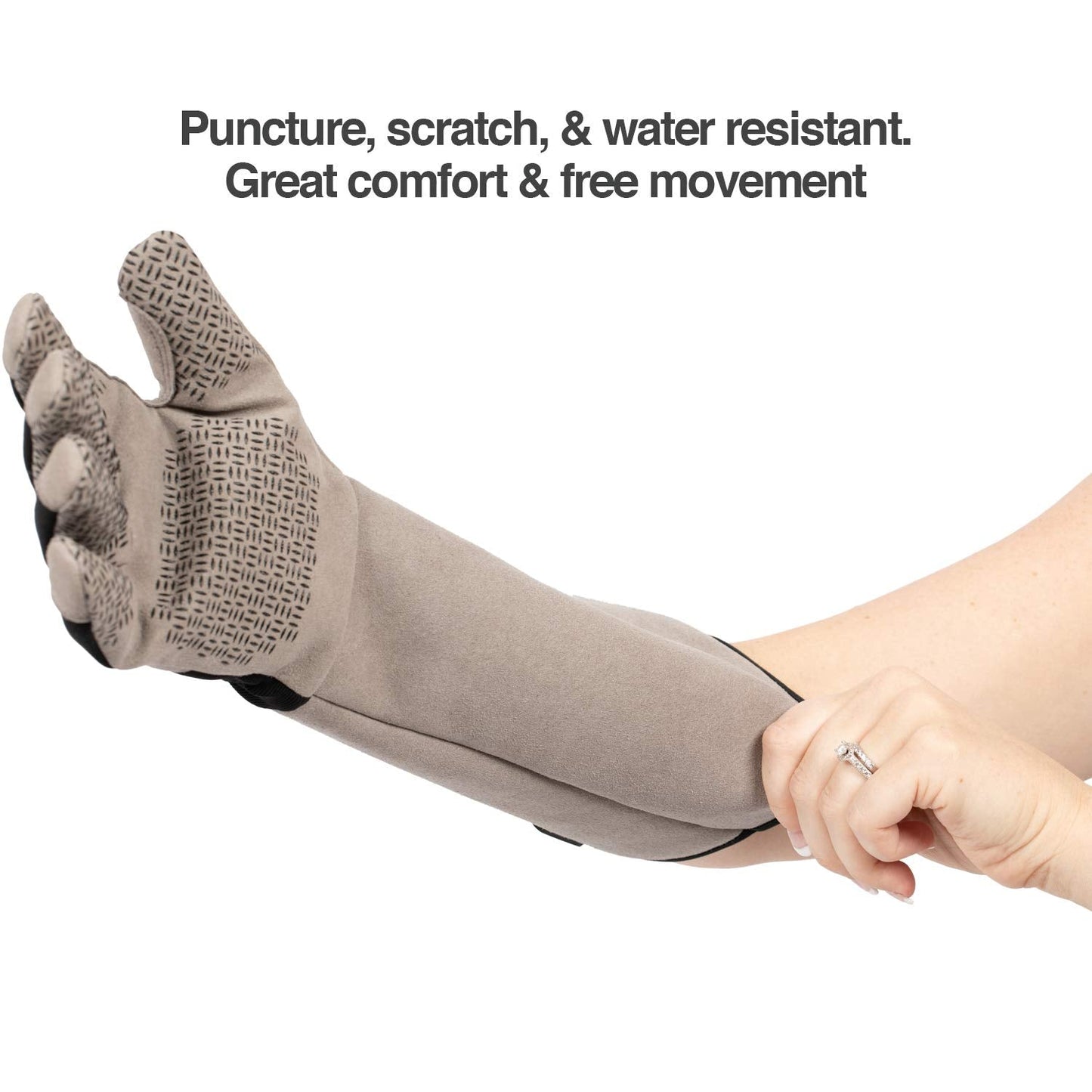 PetFusion Multipurpose Pet Grooming Gloves Great for Trips to Vet and Bathing, Puncture, Scratch & Water Resistant