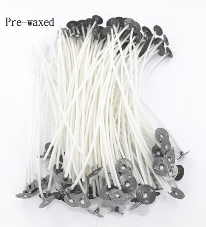 Cotton Wicks for Candle Making, Prewaxed Low Smoke Natural Candle Wicks Bulk, Gift for Makers (6 Inch, 120, Pieces)