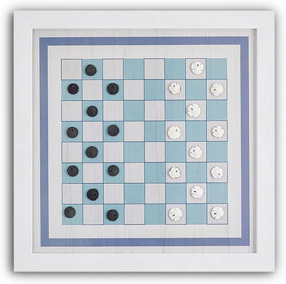 Magnetic Canvas Game Set. Chess/Checkers/Backgammon/TIC TAC Toe. Decrotive Game Sets use an mounting System That Gives Easy Access to Them. (Beach)