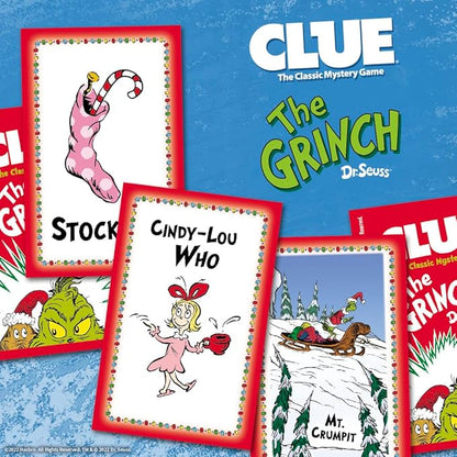 CLUE: The Grinch Classic Mystery Board Game Solve the Holiday Theft in Whoville with Cindy-Lou &amp More Discover Who Where and What was Taken Officially Licensed Dr. Seuss Merchandise