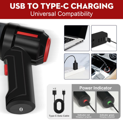 PeroBuno Computer Vacuum Cleaner - Air Duster - for Keyboard Cleaning - Cordless Canned Air - Powerful - Energy - Efficient - Compressed