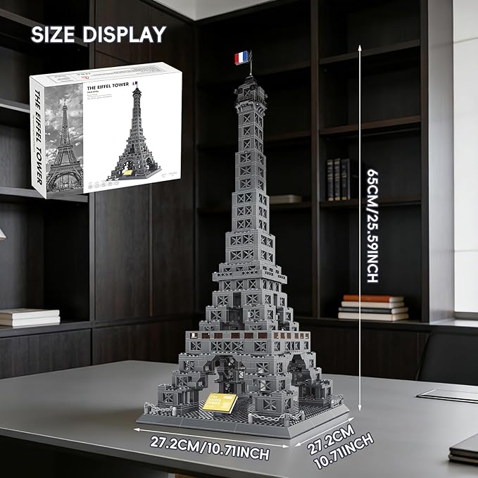Eiffel Tower Building Set 976 Pieces Paris Architecture Model Kit with French Flag &amp Nameplate Romantic France Landmark Souvenir Gift 3D Construction Puzzle for Adults &amp Teens