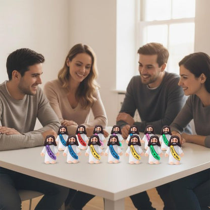 DJBVHSF 40Pcs Little Jesus Figures, Baby Jesus Figure Mini, Tiny Mini Jesus Loves You Figures Statues for Religious Party Favors Sunday School, Christian Gifts Decor for Church, Baptism Gifts