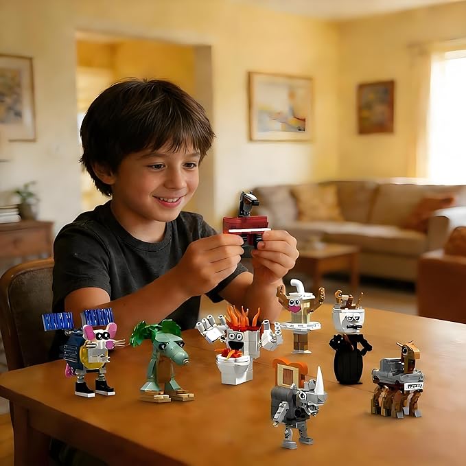 Brainrot Vrial Meme Building Blocks Set - 8-in-1 605 Pieces STEM Learning Construction Toys for Ages 6+ Compatible with Standard Bricks Ideas for Birthday &amp Holiday