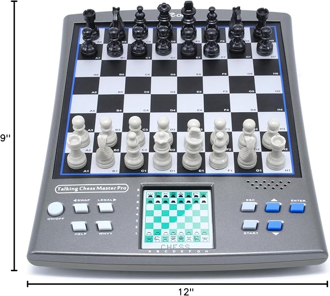iCore Electronic Chess Set Talking Computer Chess Board 100 Preset Exercises 5 Levels 40 Famous Electronic Chess Games for Kids &amp Adults