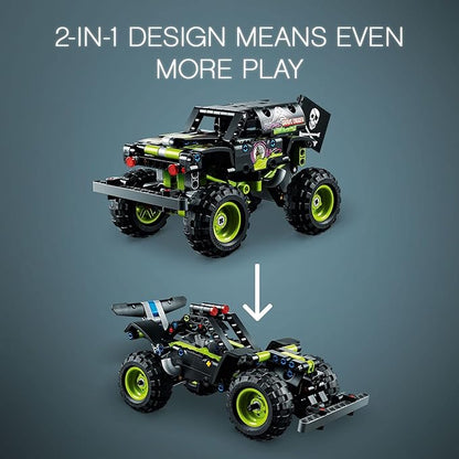 LEGO Technic Monster Jam Grave Digger 42118 Set - Truck Toy to Off-Road Buggy Pull-Back Motor Vehicle Building and Learning Playset Gift for Grandchildren or Any Monster Truck Fans Ages 7 and Up