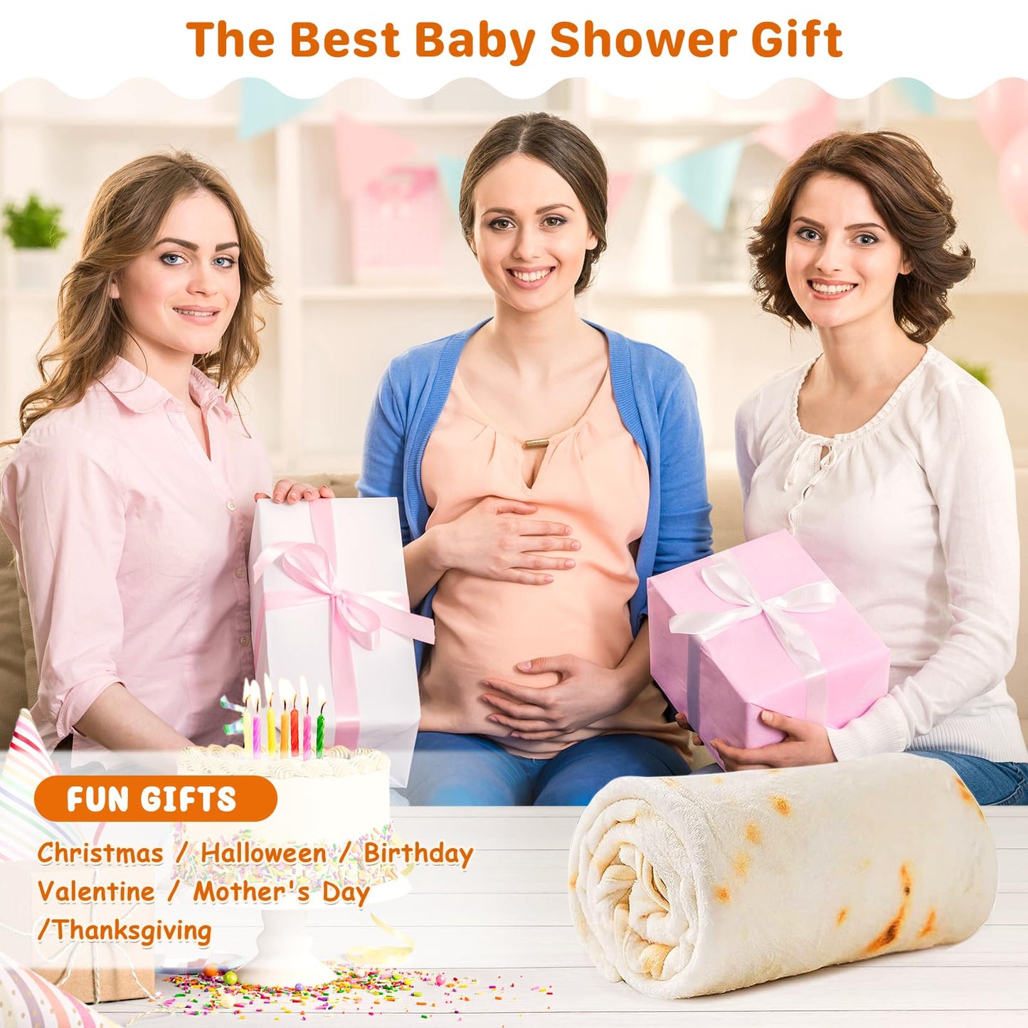 Waffle Blanket Baby for Boys Girls, Funny, Soft Flannel Swaddle for Birthday Gifts, Food Blanket for Newborn (36 inch, Yellow)