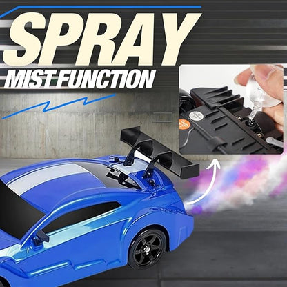 Liberty Imports RC Drift Car 1/16 2.4GHz 4WD Remote Control Sport Racing On-Road Vehicle with LED Light Batteries and Drift Tires (Blue)