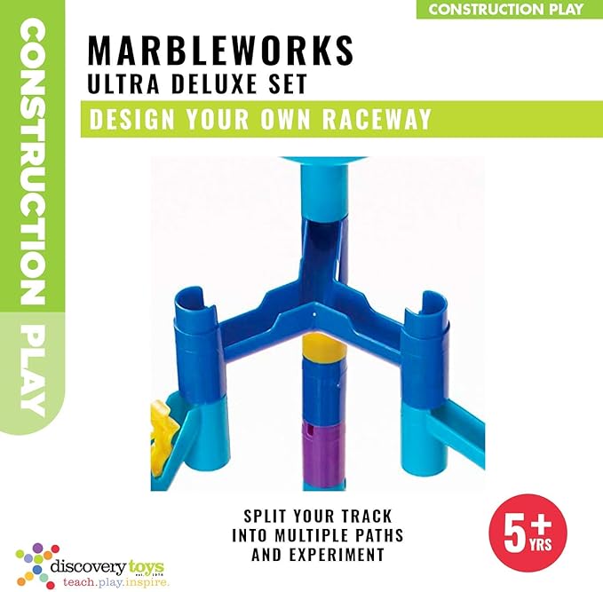 Discovery Toys MARBLEWORKS® Marble Run Ultra Deluxe Set | Kid-Powered Learning | STEM Educational Building Block Toy Learning &amp Childhood Development 5 Years Old and Up