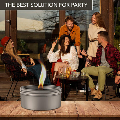 Outdoor Decorative Candle - Paraffin Candle - Unscented Candles - Outdoor Candle in Metal Cup - Natural Warm Light - Outdoor Light - Relax - Decoration - Idea for Birthday - Wedding - Party