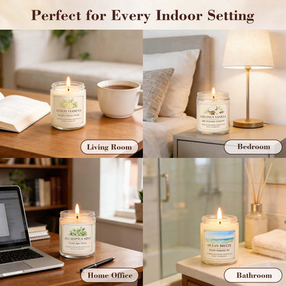 YINUO LIGHT 6 Pack Scented Candles Gift Set, 42 oz Soy Wax Glass Jar Candles for Home, Up to 300 Hour Burn, Aromatherapy Candle Set, Birthday Housewarming Gifts for Women Mom