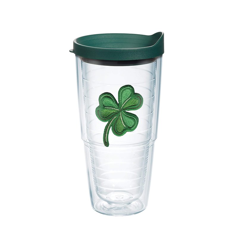 Tervis Shamrock Made in USA Double Walled Insulated Tumbler Travel Cup Keeps Drinks Cold & Hot, 24oz, Classic
