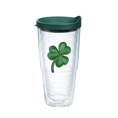 Tervis Shamrock Made in USA Double Walled Insulated Tumbler Travel Cup Keeps Drinks Cold & Hot, 24oz, Classic