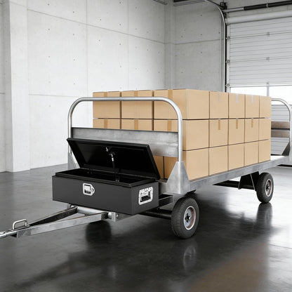 Heavy Duty Steel Metal Tool Box for Truck Bed, 39" Lockable Pickup Truck Tool Box with Gas Struts, Weatherproof Crossbed Storage Chest, Diamond Plate Truck Bed Tool Box for Trailer, RV, Work Truck