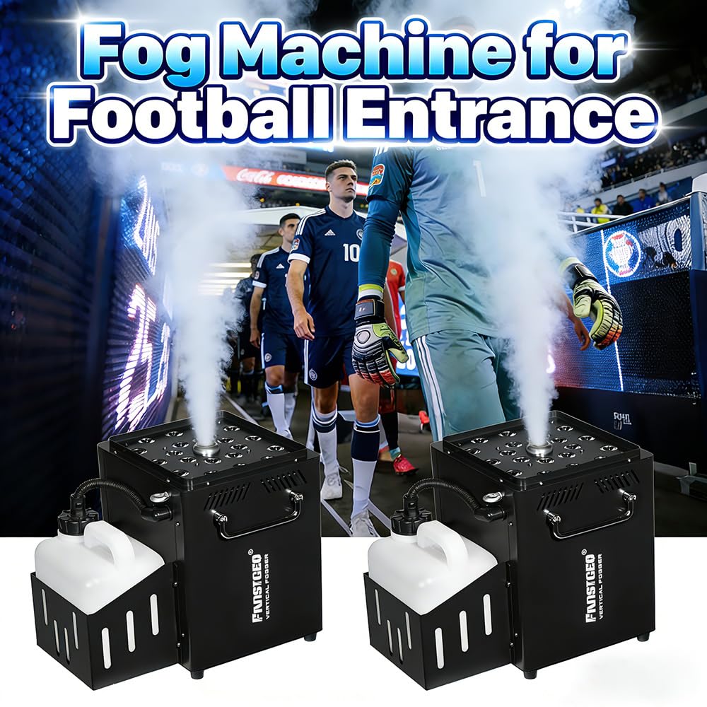 Vertical Fog Machine 1800W with Remote & DMX Control, Timer Function - Perfect for Stage Performances, Halloween, Gender Reveal Parties