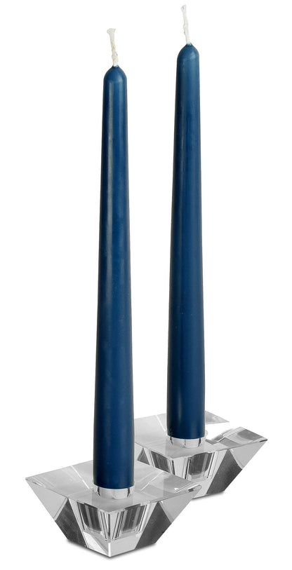 Hyoola 12 Pack Tall Taper Candles - 12 Inch Midnight Blue Dripless, Unscented Dinner Candle - Paraffin Wax with Cotton Wicks - 10 Hour Burn Time